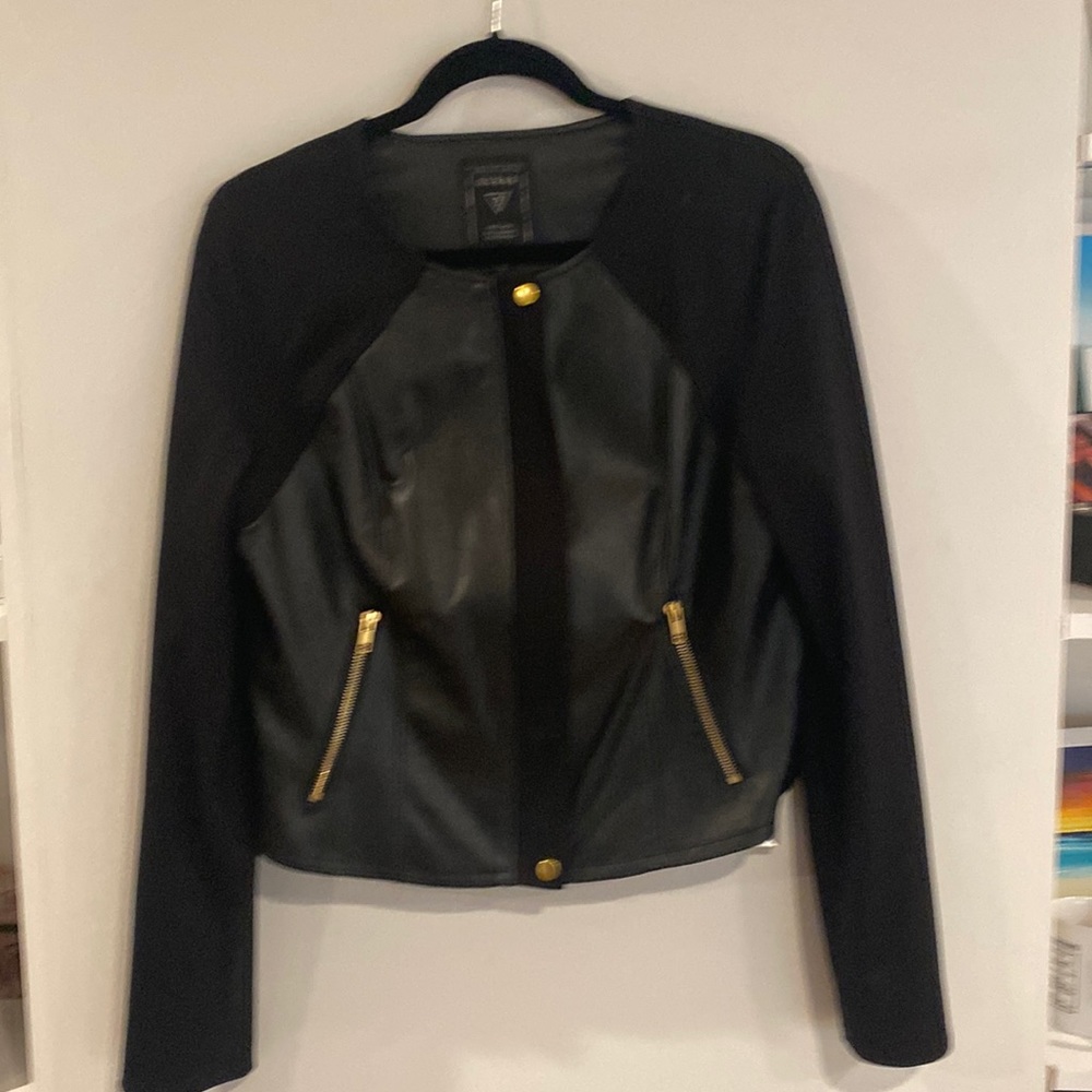 Guess leather and quality fabric jacket
